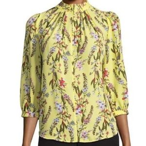 Classy Yellow Floral Blouse